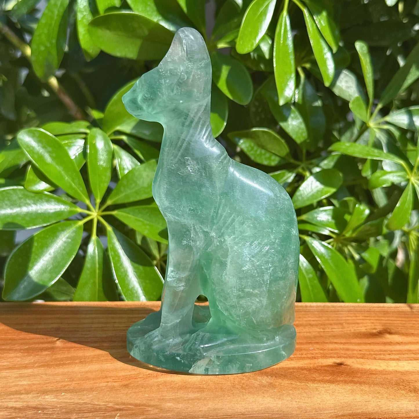 Fluorite Sphynx Carving