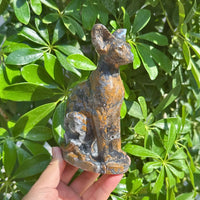 Yellow Canyon Agate Sphynx Carving