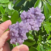Grape Agate with Clear Quartz Specimen