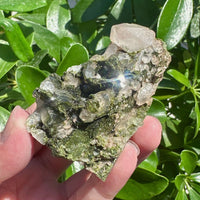 Epidote with Clear Quartz Specimem
