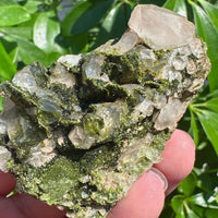 Epidote with Clear Quartz Specimem