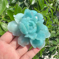 Amazonite Flower Carving