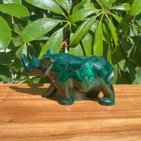 Malachite Rhinoceros Carving