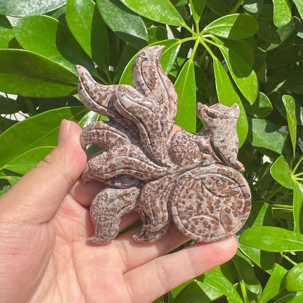 Picture Jasper Nine-tailed Fox Carving