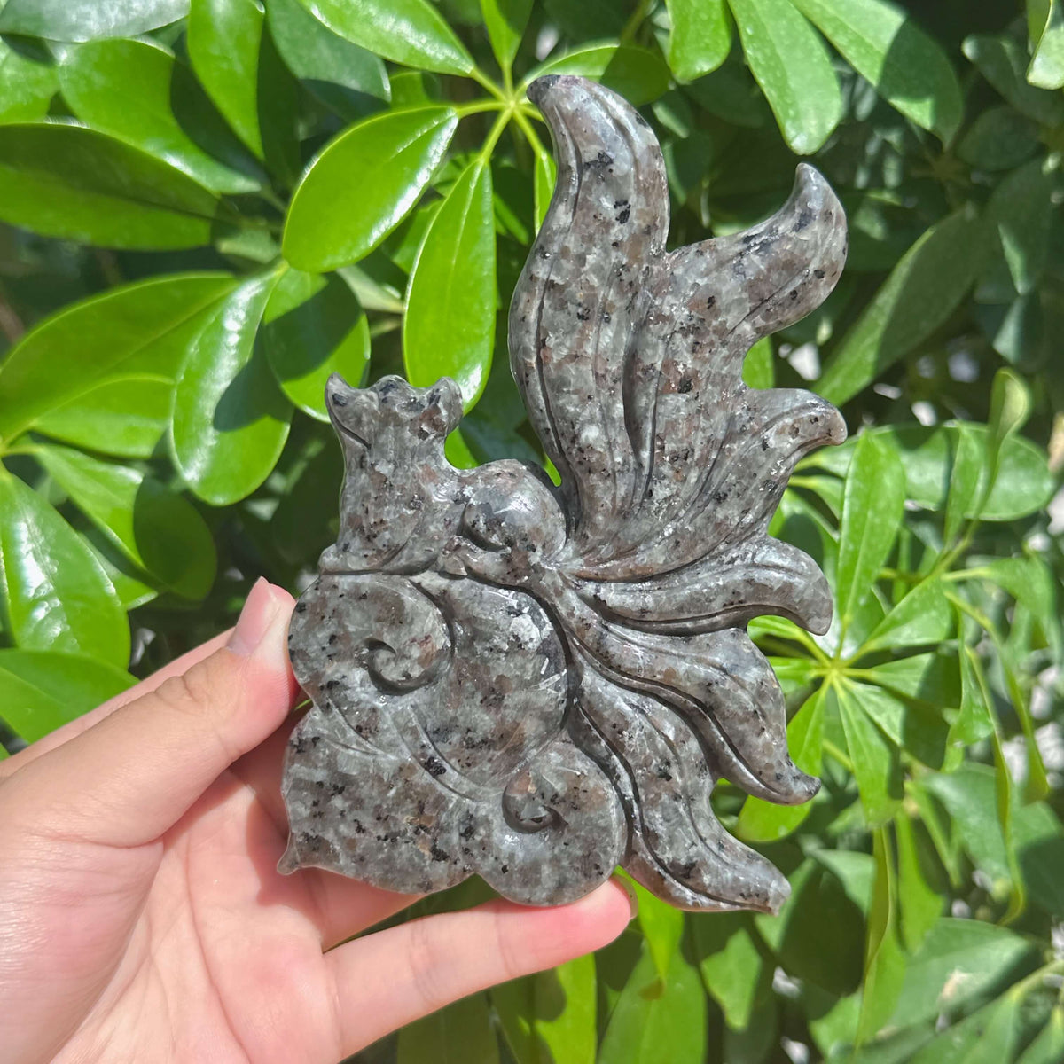 Yooperlite Nine-tailed Fox Carving