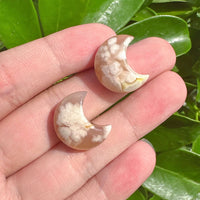 Flower Agate Mini Moon