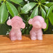 Rose Quartz Dog Carving
