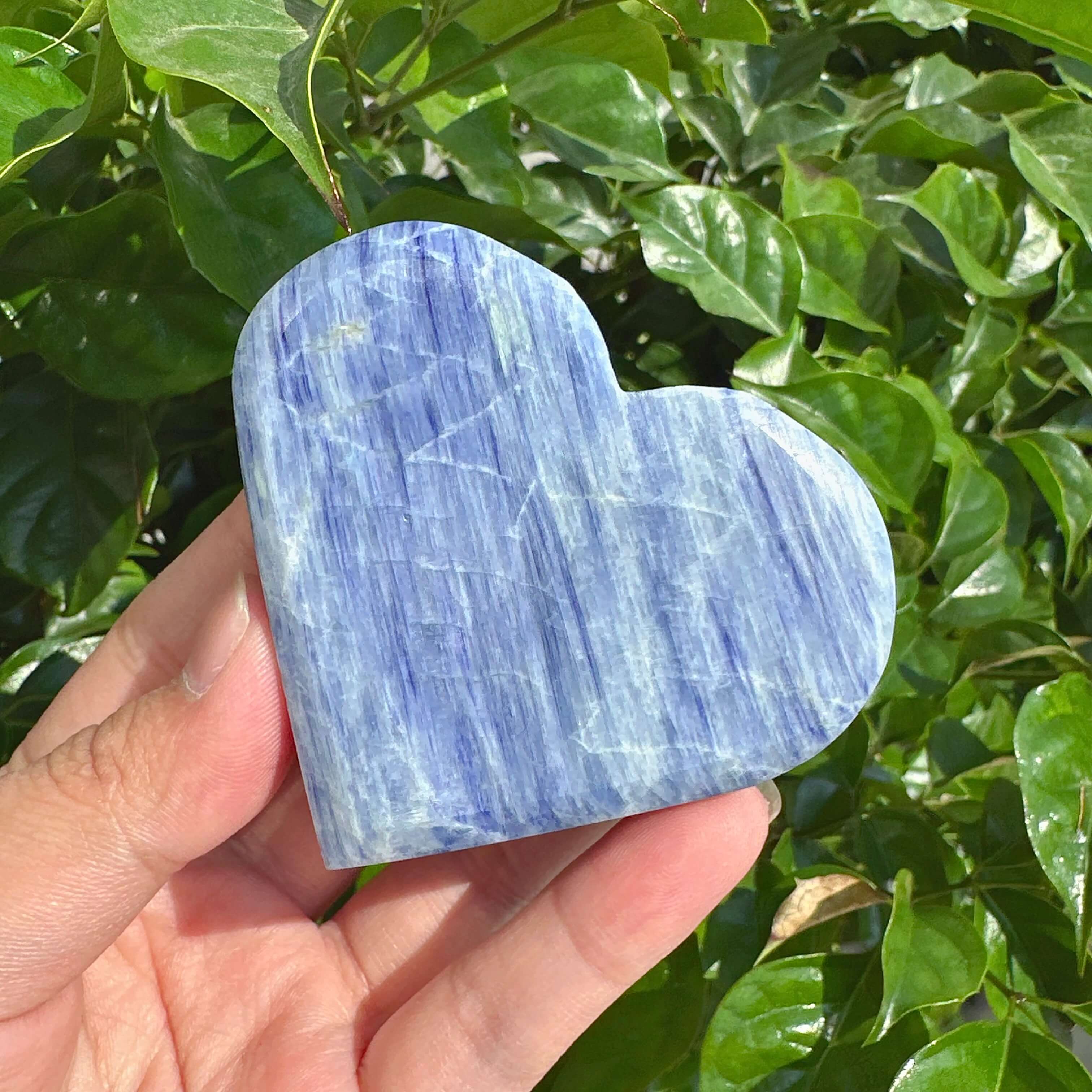 Beautiful Blue Kyanite Heart stone, ideal for crystal collectors and energy work.