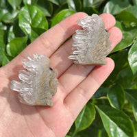 Handcrafted Clear Quartz Cluster Hedgehog Carving showcasing beautiful crystal formations