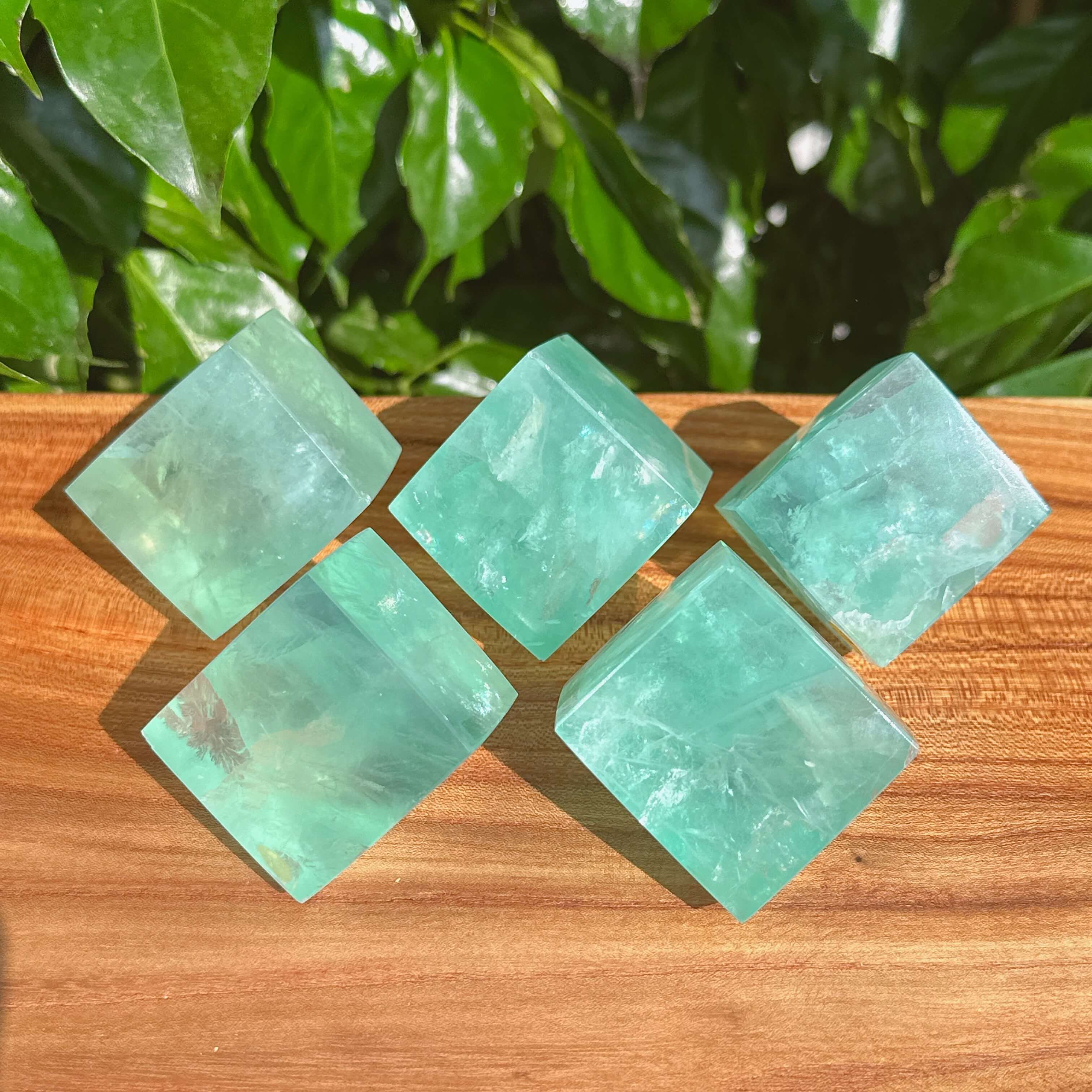 Beautiful Green Fluorite Cube with unique light refraction and clarity