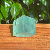 Elegant Green Fluorite Cube for home decor and crystal healing