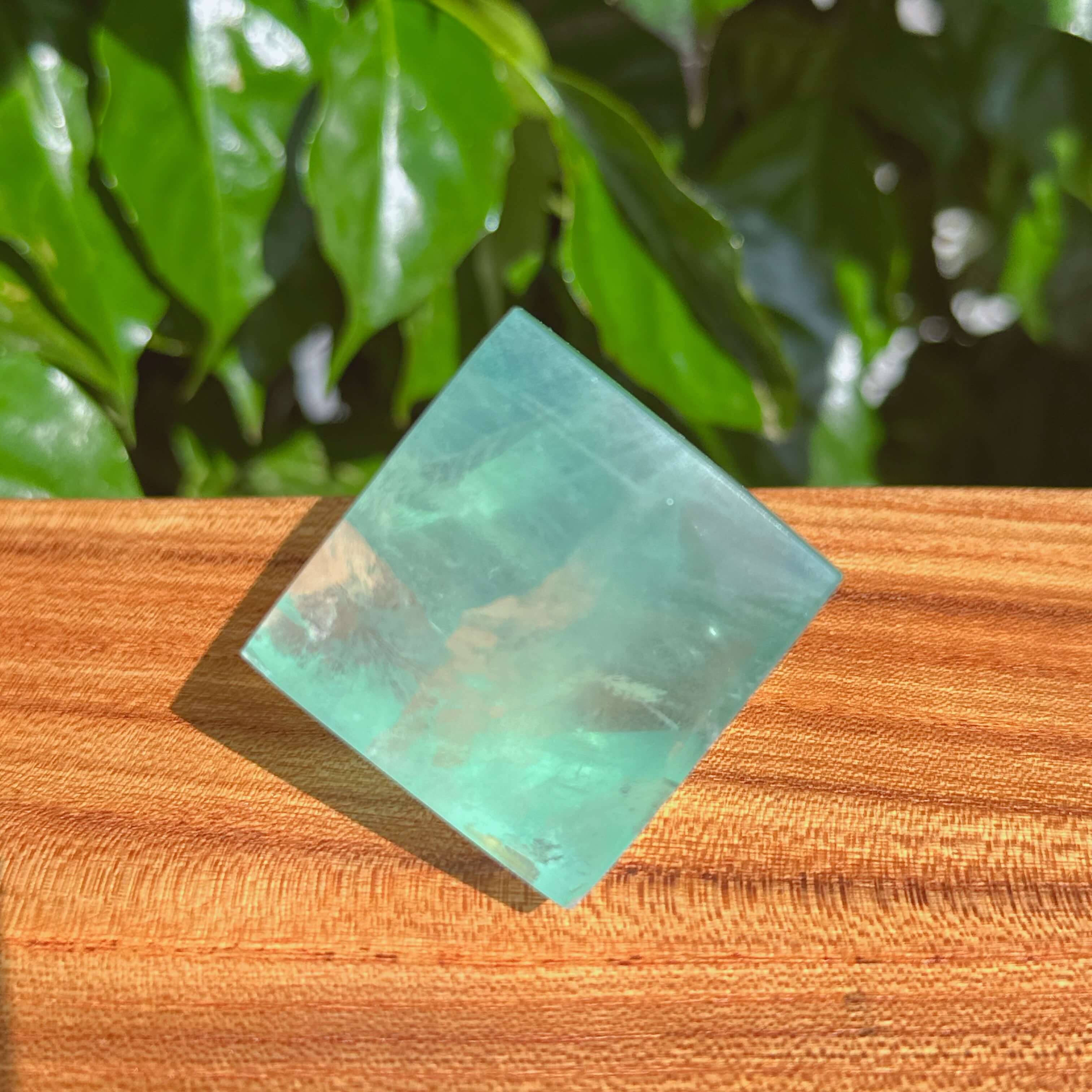 Pair of Green Fluorite Cubes showcasing natural crystal formations and color variations