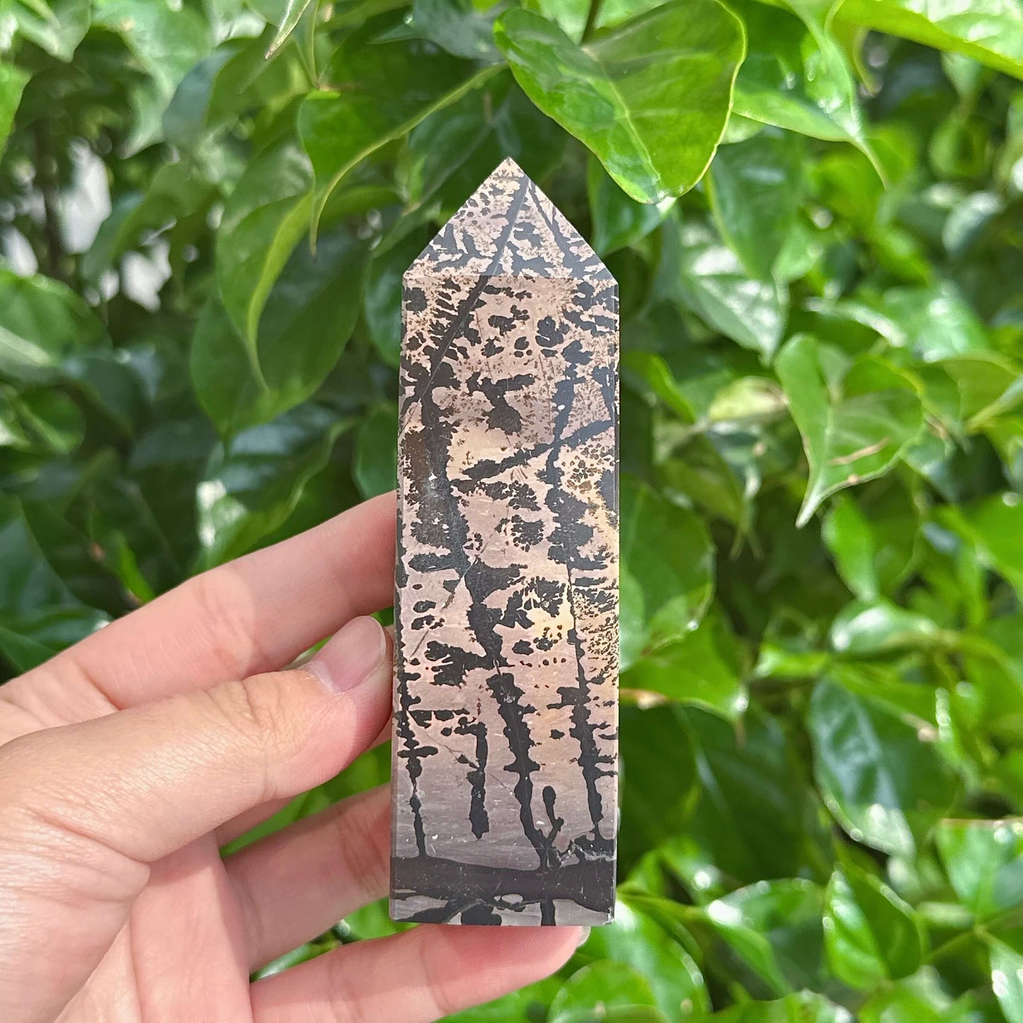 Elegant Picture Jasper Square Tower with detailed markings and earthy colors.