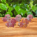 Handcrafted Rainbow Fluorite Mini Horse figurine with unique colors and details.