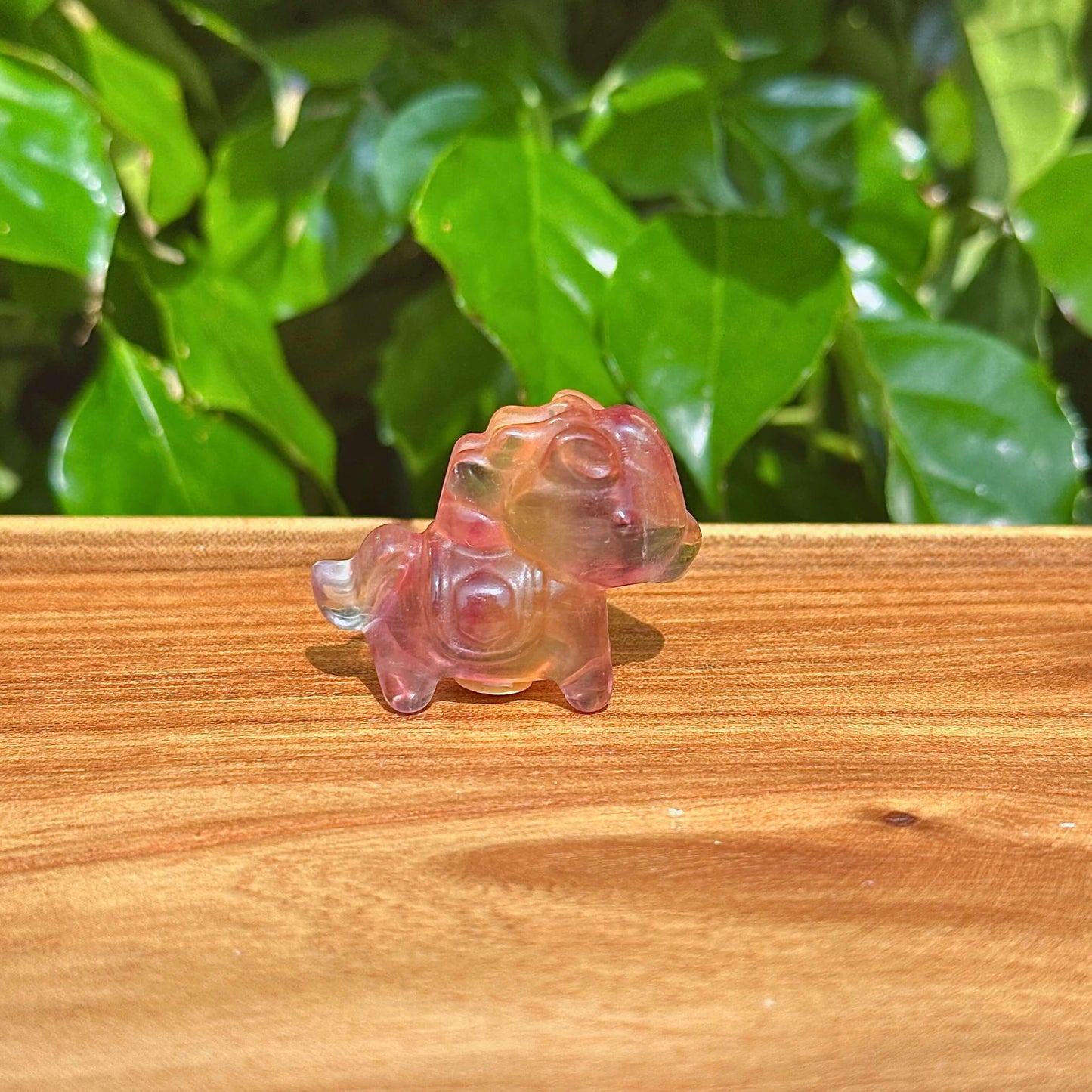 Elegant Rainbow Fluorite Mini Horse figure with soft purple, green, and clear hues, a perfect home décor piece.