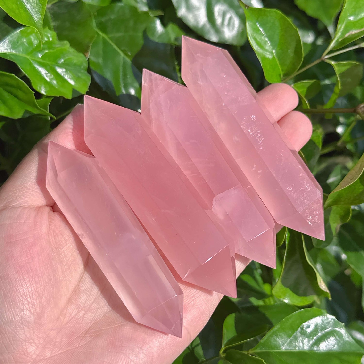 Rose Quartz Double Point Crystal - Natural Healing Stone