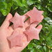 Rose Quartz Five-Pointed Star Carving for Healing and Positive Energy