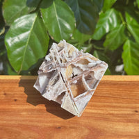 Detailed view of Sphalerite Cube, highlighting its natural texture and reflective crystal surfaces.